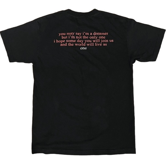 John Lennon NYC Black Graphic T-Shirt - Picture 2 of 3